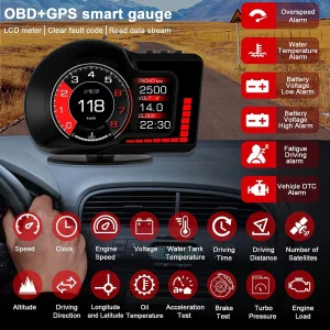 OBD GPS Dual System RPM Gauge Speedometer